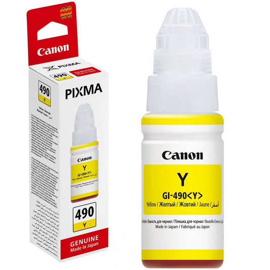Canon Ink G3411 GI-490 Yellow Cartridge