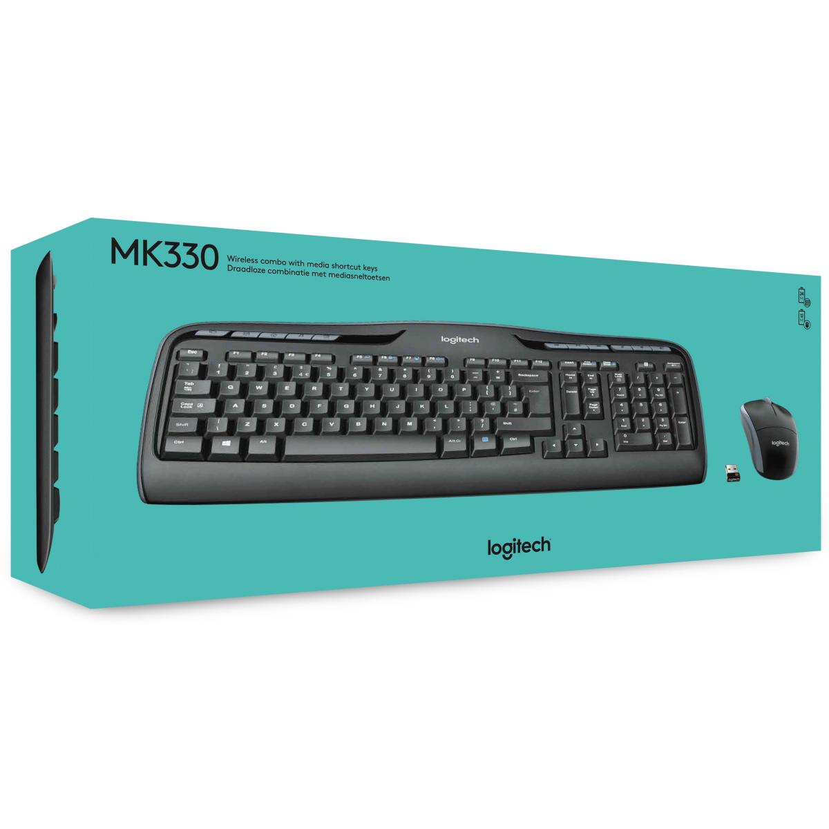 مجموعة Logitech اللاسلكية MK330 (طراز 3836)