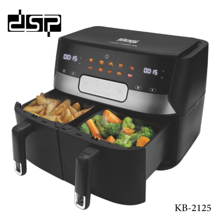 DSP Air Fryer KB2125 – Dual Basket 5L + 5L, 1700W