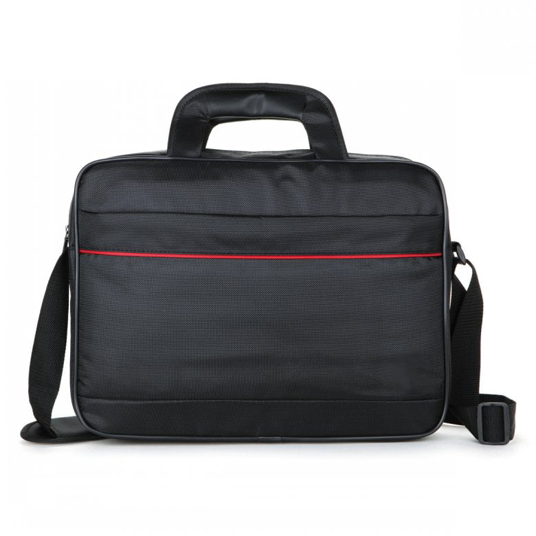 15.6" Laptop Bag – Red Stripe 09 Fabric