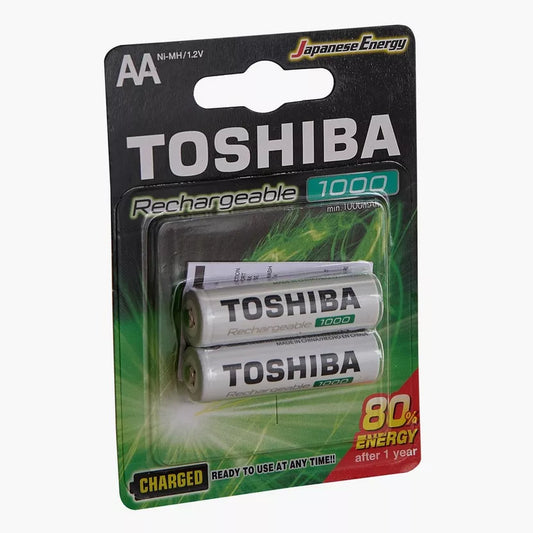 Toshiba Rechargeable Battery AA 1000mAh 2PCS
