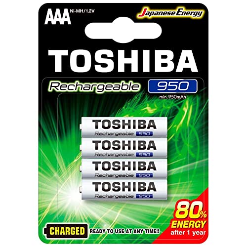 Toshiba AAA Rechargeable Batteries 950mAh (4-Pack)