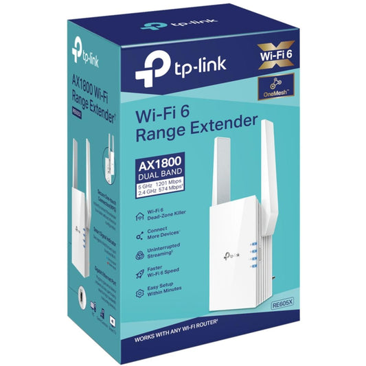 موسع نطاق واي فاي ثنائي النطاق TP-LINK RE605X AX1800