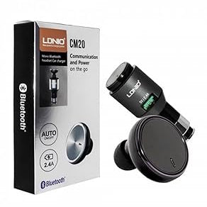 LDNIO CM20 USB Car Charger with Earphone