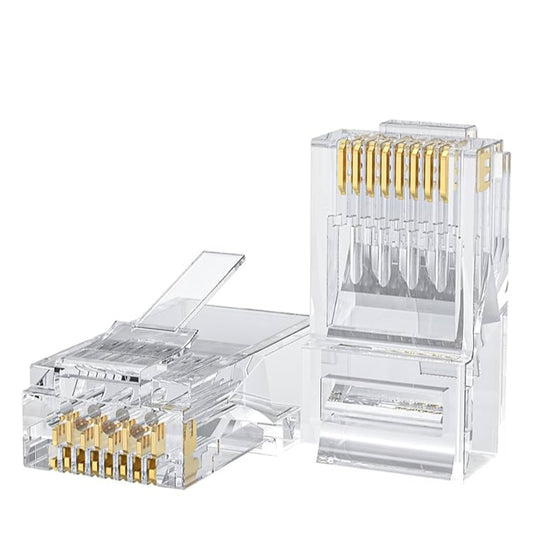 CAT6 RJ45 Ethernet Connectors – 100 Pack