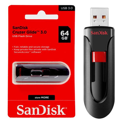 محرك أقراص فلاش USB Cruzer من SanDisk بسعة 64 جيجابايت USB 3.0