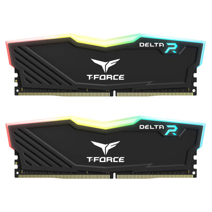 ذاكرة سطح المكتب T-FORCE Delta RGB سعة 16 جيجابايت (2x8 جيجابايت) DDR4 بسرعة 3200 ميجاهرتز CL16