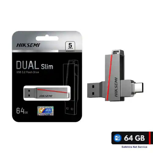 HIK 64GB USB 3.2 Dual Slim Flash Drive