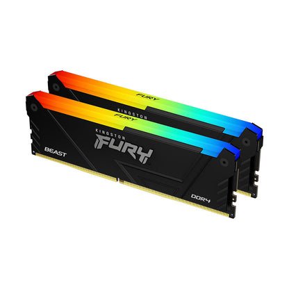 ذاكرة الوصول العشوائي Kingston FURY Beast RGB سعة 16 جيجابايت DDR4 بسرعة 3200 ميجاهرتز - سطح المكتب
