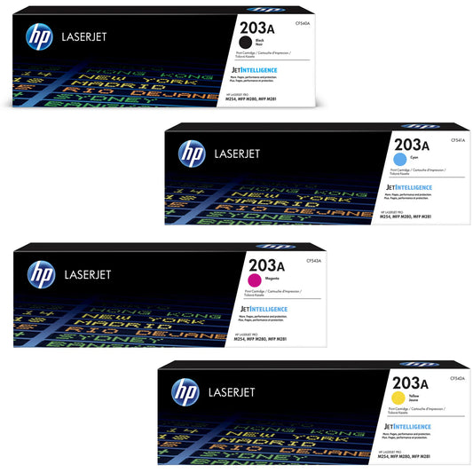 HP 203A Original Color Toner – Cyan, Magenta, Yellow
