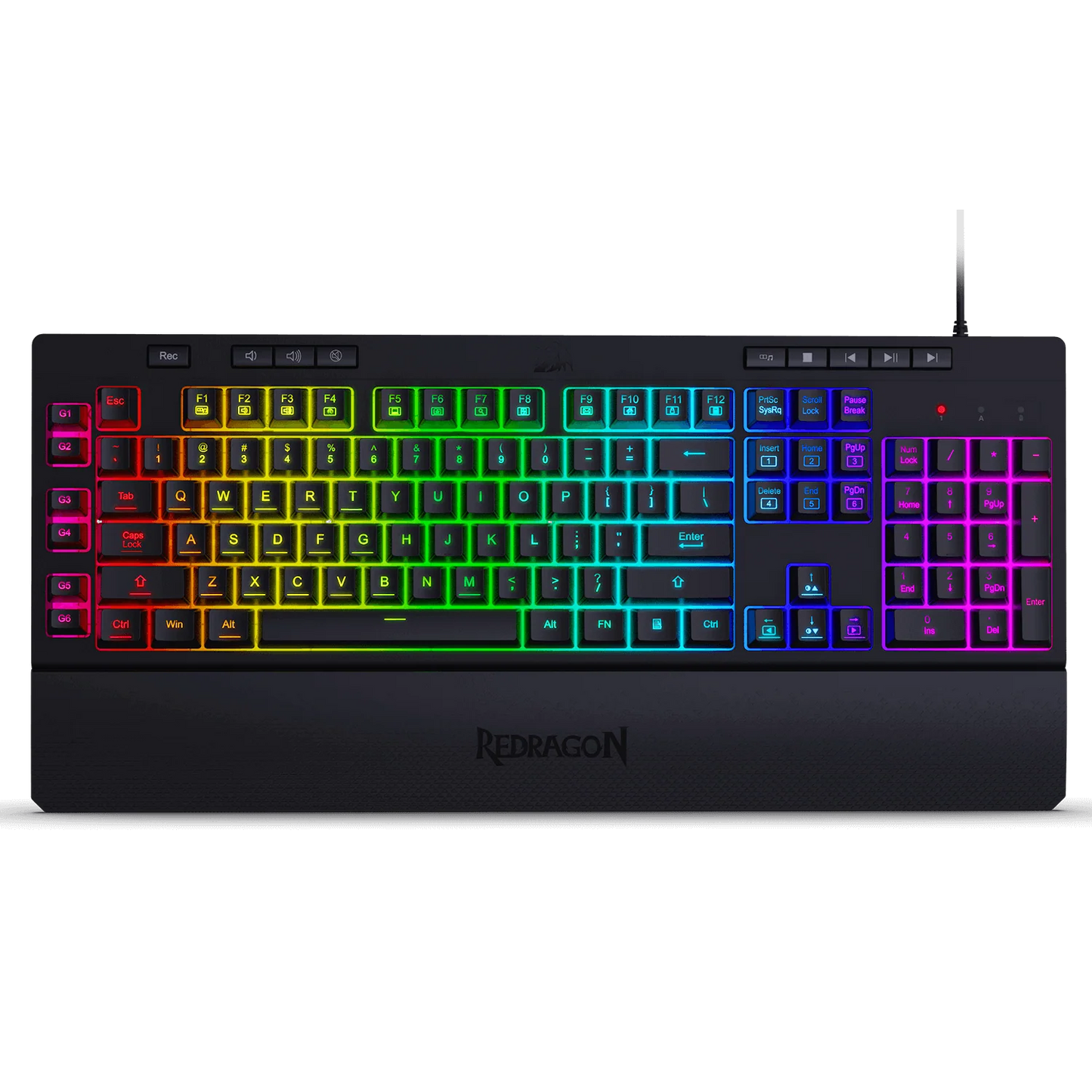 لوحة مفاتيح الألعاب الغشائية Redragon K512RGB-1 