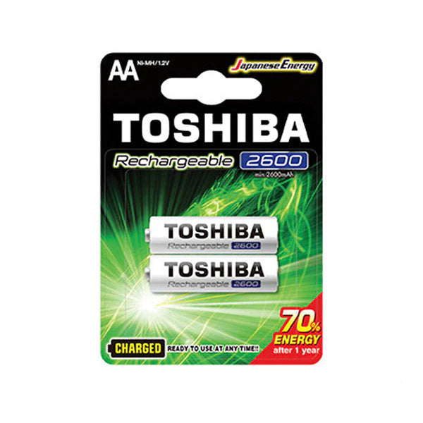 Toshiba Rechargeable 2600mAh Battery (2-Pack)